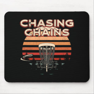 Chasing Chains Disc Golf Hobby Disc Golfer Pastime Mouse Mat
