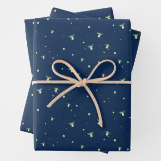 Chasing Fireflies Summer Nights Campfire Wrapping Paper Sheet