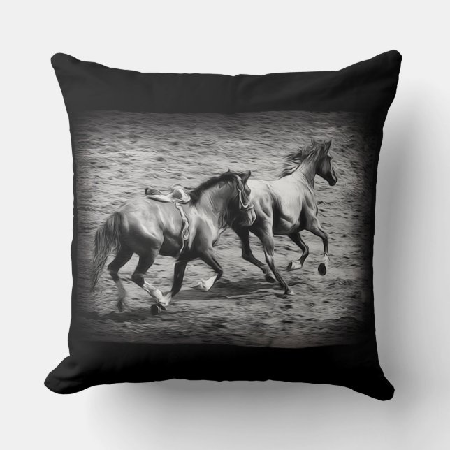 Chasing Freedom - Equine Art Fleece Blanket Cushion (Front)