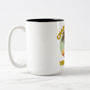 Chasing Good Vibes Only – Retro Two-Tone Mug,  Two-Tone Coffee Mug