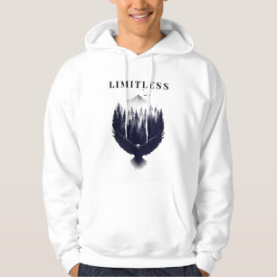 Chasing High Altitude Eagle Hiking Double Exposure Hoodie