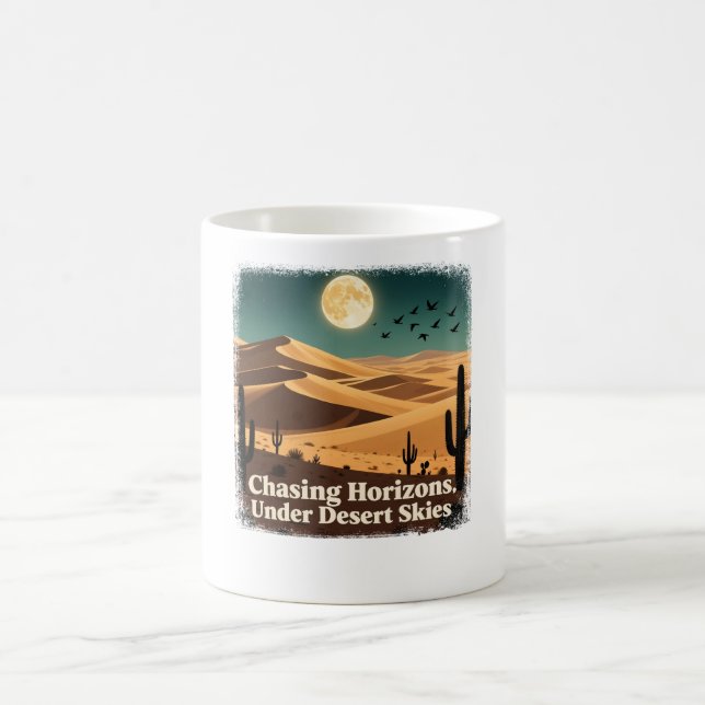 Chasing Horizons Under Desert Skies Coffee Mug (Center)