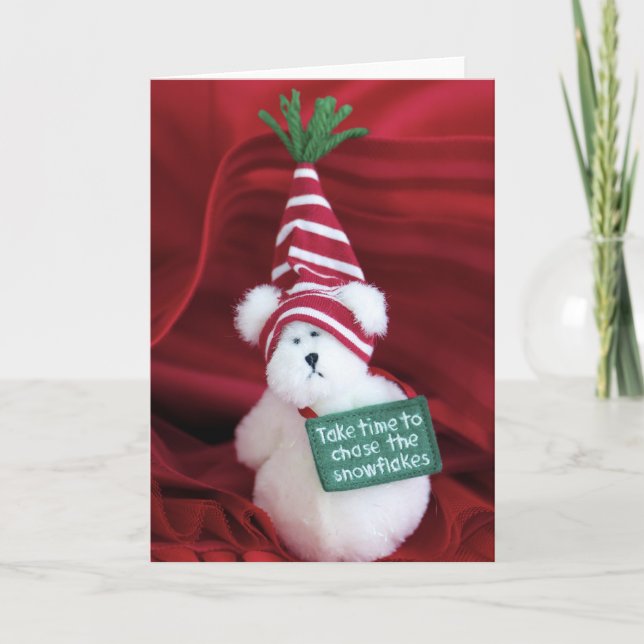 Chasing Snowflakes Holiday Card (Front)