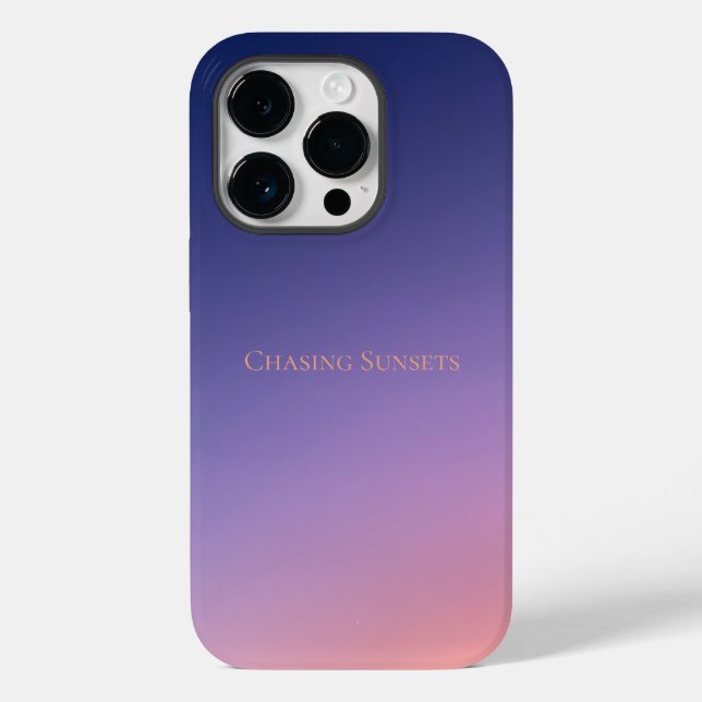 Chasing Sunsets Aesthetic Purple and Pink Gradient Case-Mate iPhone Case (Back)