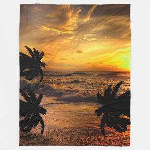 CHASING SUNSETS OCEAN SCENERY NATURE FLEECE BLANKET