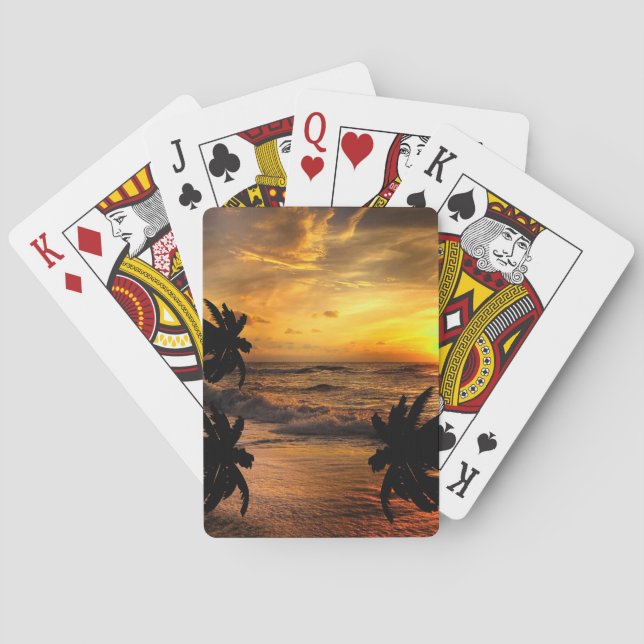 CHASING SUNSETS OCEAN SCENERY NATURE  PLAYING CARDS (Back)