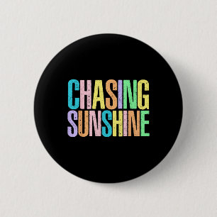 Chasing Sunshine Hawaii Beach Funny Summer Vacatio 6 Cm Round Badge
