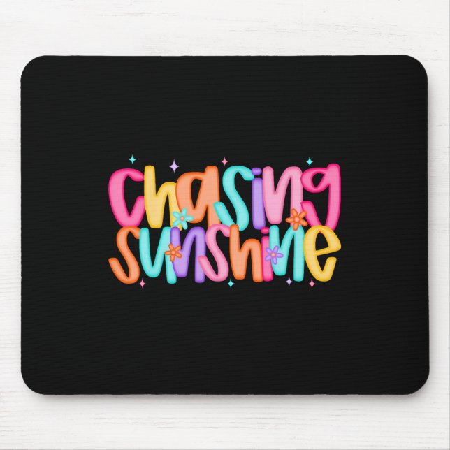 Chasing Sunshine Hawaii Beach Seashell Funny Summe Mouse Mat (Front)