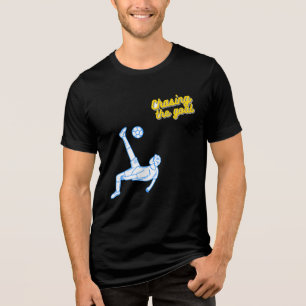 Chasing the Goal   Motivational Sports Design for  Tri-Blend Shirt