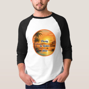 Chasing the Golden Hour Sunset Oasis Aesthetic T-Shirt