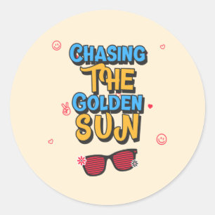 Chasing the Golden Sun Classic Round Sticker