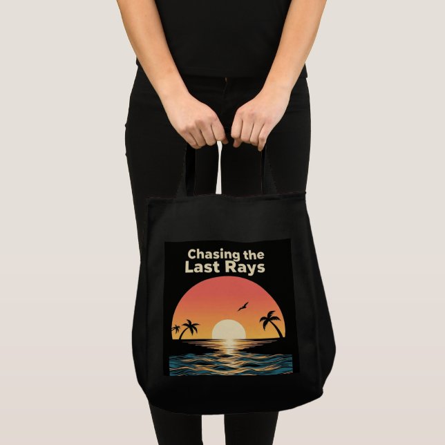 Chasing The Last Ray – Sunset Dreamer Aesthetic Tote Bag (Front (Product))