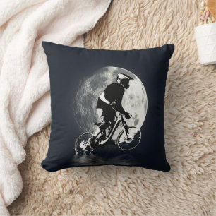 Chasing the Moon - Mountain Biker Cushion