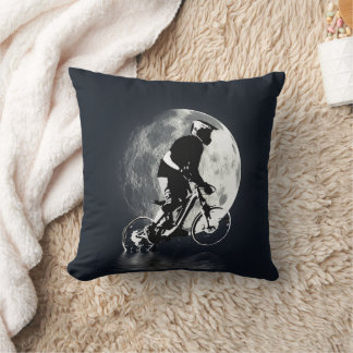 Chasing the Moon - Mountain Biker Cushion