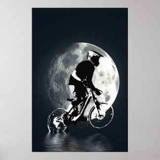 Chasing the Moon - Mountain Biker  Poster