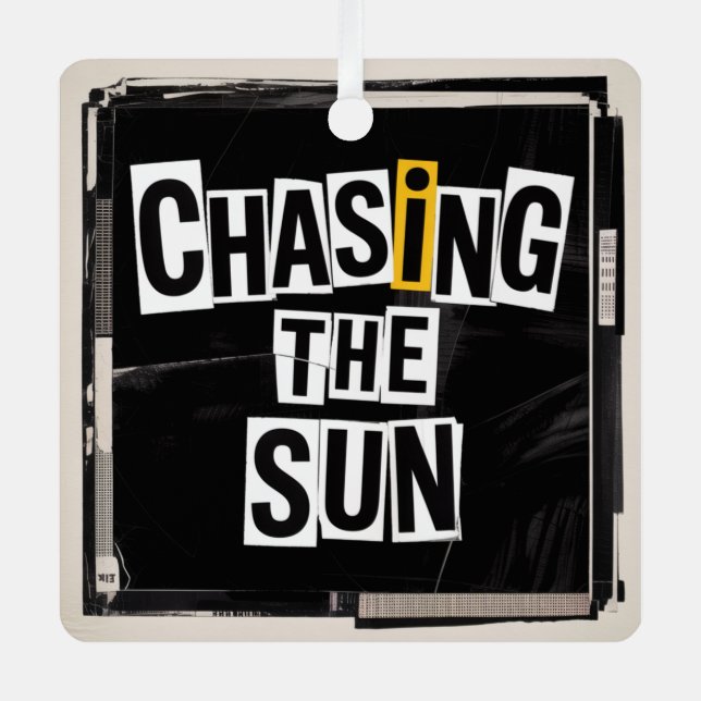 Chasing The Sun Metal Tree Decoration (Front)