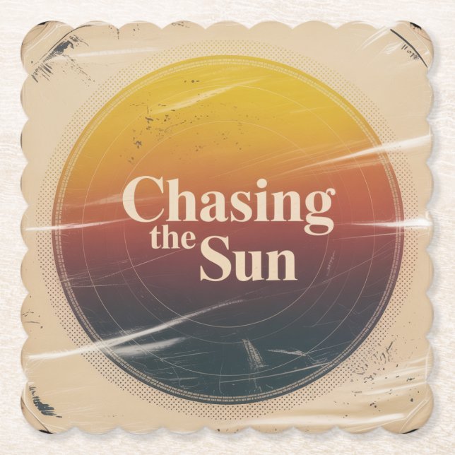 Chasing The Sun Paper Coaster (Front)