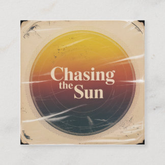 Chasing The Sun Square Business Card