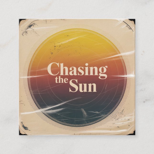Chasing The Sun Square Business Card (Front)