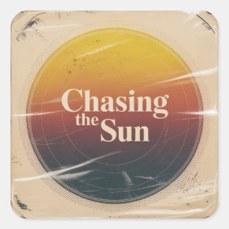 Chasing The Sun Square Sticker