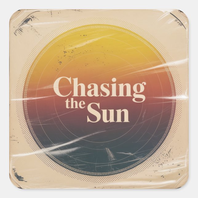 Chasing The Sun Square Sticker (Front)