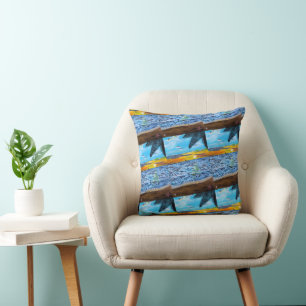 Chasing the Sunset Painting by Alfred Fox Cushion