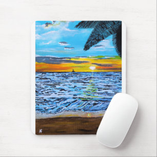 Chasing the Sunset Painting by Alfred Fox Mouse Mat