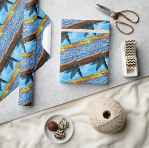 Chasing the Sunset Painting by Alfred Fox Wrapping Paper