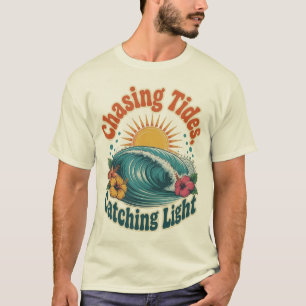 Chasing Tides Catching Light Beach Summer Design T-Shirt
