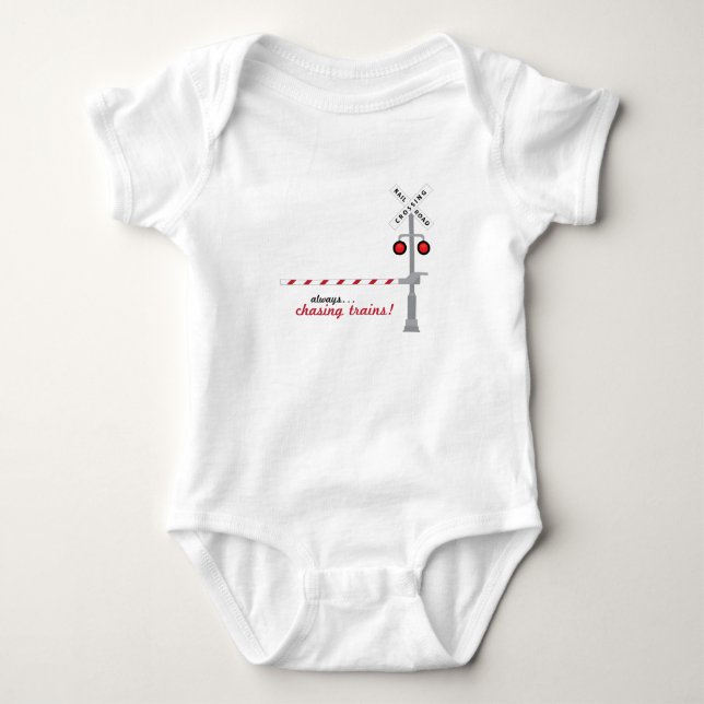 Chasing Trains Baby Bodysuit (Front)