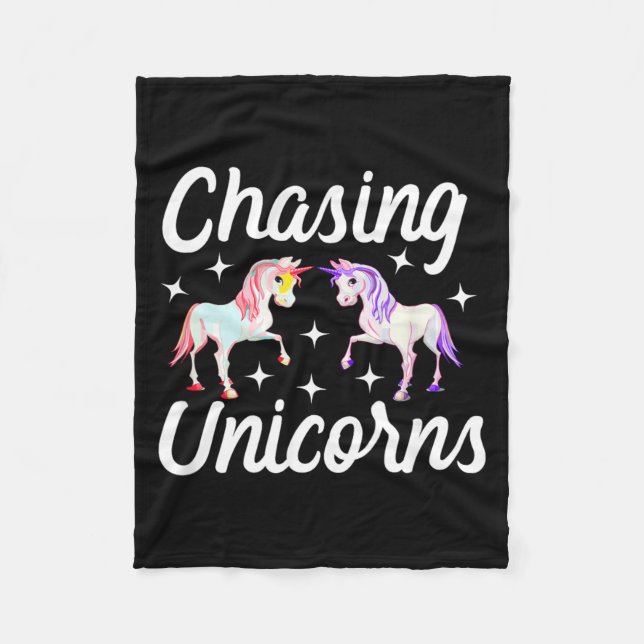 Chasing Unicorns Magical Fleece Blanket (Front)