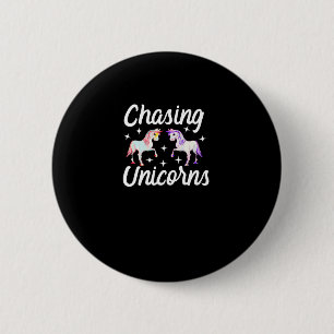 Chasing Unicorns Magical Long Sleeve T-Shirt 6 Cm Round Badge