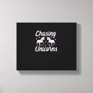 Chasing Unicorns Magical Long Sleeve T-Shirt Canvas Print