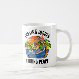 Chasing Waves Finding Peace Coffee Mug