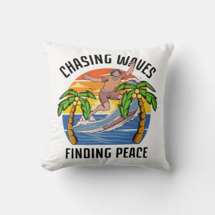 Chasing Waves Finding Peace Cushion