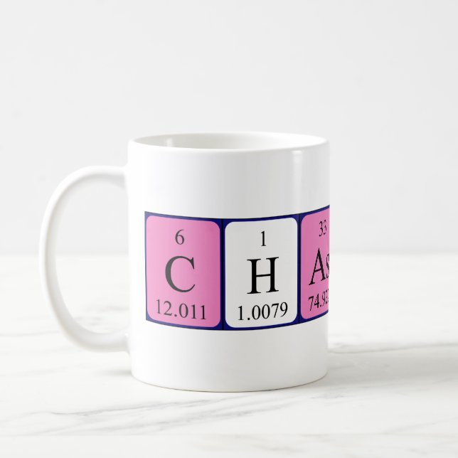 Chasity periodic table name mug (Left)