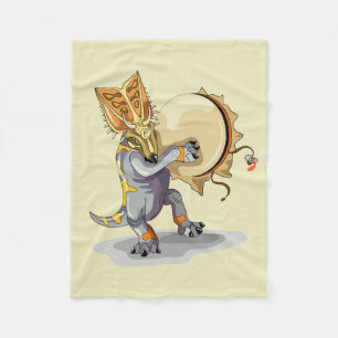 Chasmosaurus Dancing A Shaman Ritual Fleece Blanket