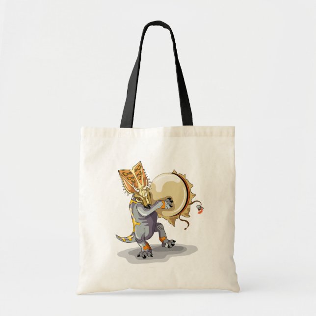 Chasmosaurus Dancing A Shaman Ritual Tote Bag (Front)
