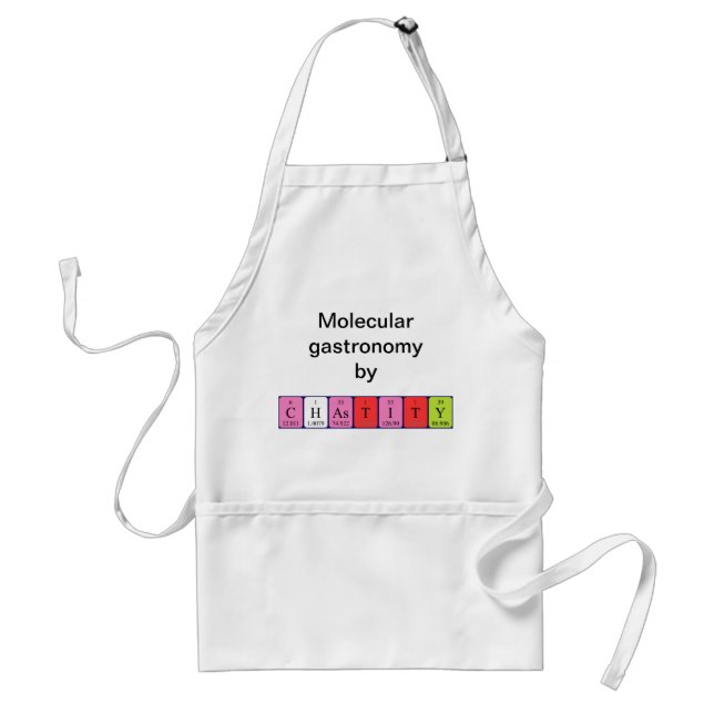 Chastity periodic table name apron (Front)
