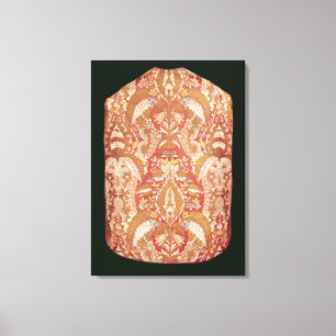 Chasuble, lace patterned silk, French, c.1720 Canvas Print
