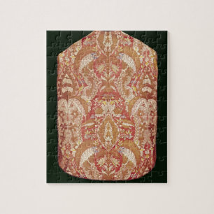 Chasuble, lace patterned silk, French, c.1720 Jigsaw Puzzle