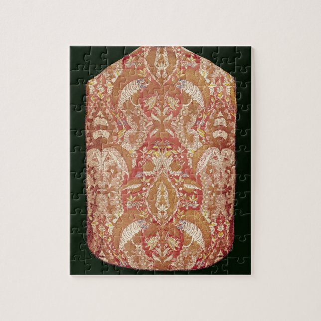 Chasuble, lace patterned silk, French, c.1720 Jigsaw Puzzle (Vertical)