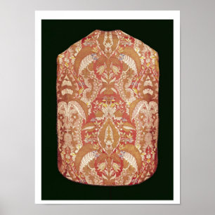 Chasuble, lace patterned silk, French, c.1720 Poster