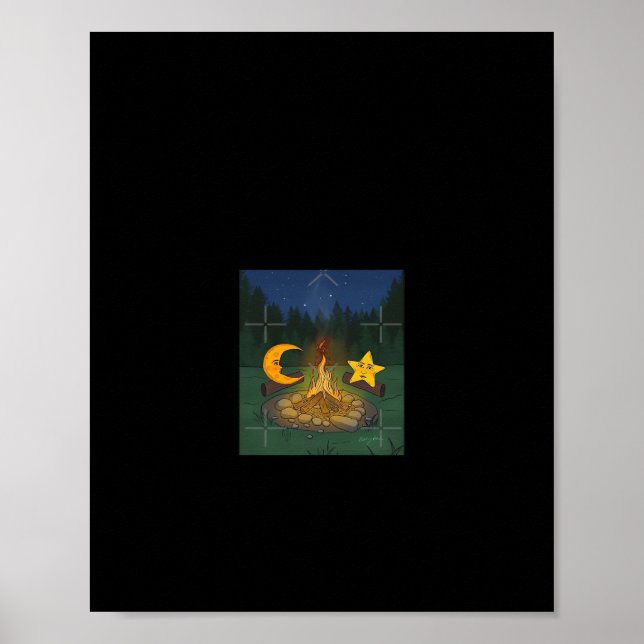 Chat Between The Moon Graphic Poster (Front)