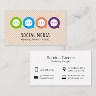 Chat Bubbles   Communications   Marketing Business Card