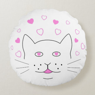 Chat Heart Round Cushion