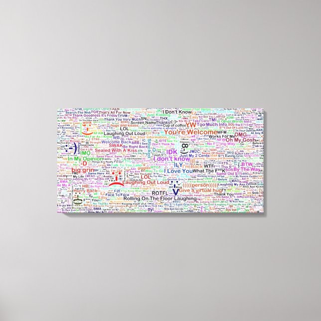 Chat Lingo Art Canvas Print (Front)