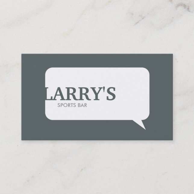 Chat Logo in Grey II Business Card (Front)
