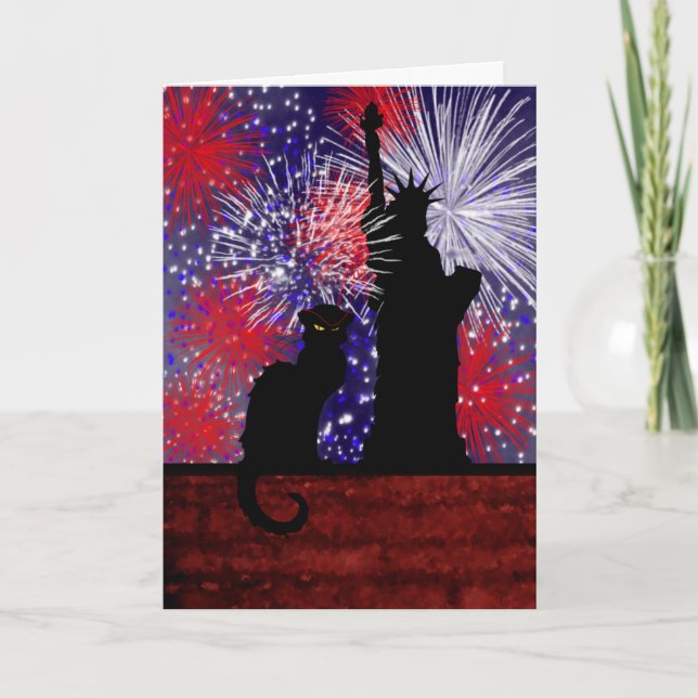 Chat Noir and July 4th Card (Front)