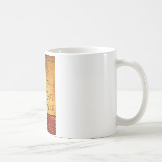 Chat Noir - Black Cat Coffee Mug (Right)